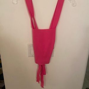 Brunch club hot pink tank with cross back